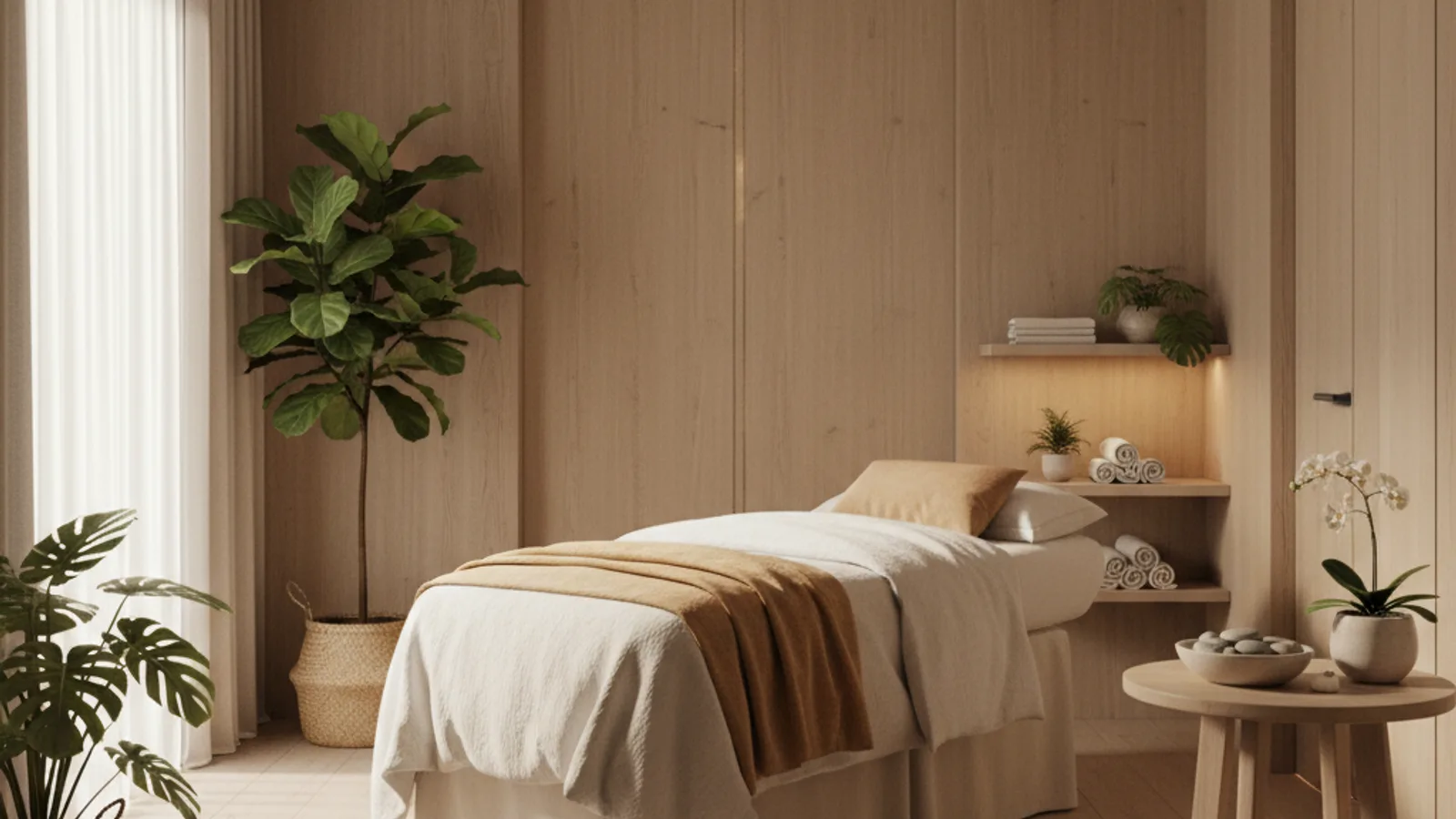 Salle de soins d'une clinique esthétique entretenue par Netteo