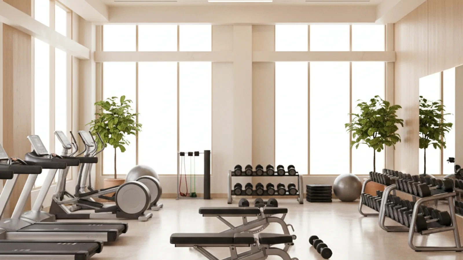 Salle de musculation entretenue par Netteo